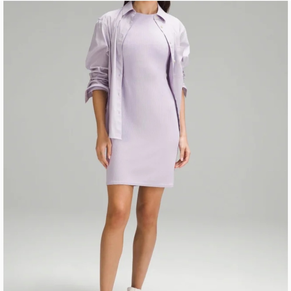 Lululemon - Ribbed Softstreme Slim Fit Tank Dress - Lavender - 12